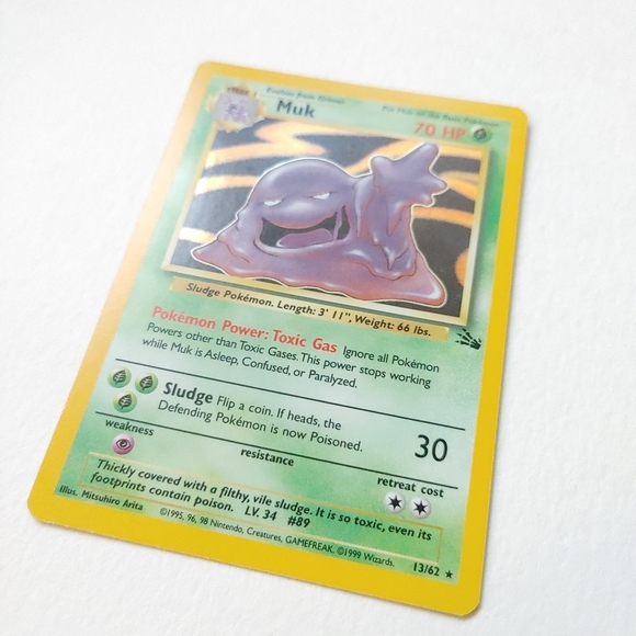 Pokemon Muk 13/62 1999 holo card - Picture 2 of 3